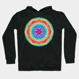 Psychedelic Kaleidoscopic Multi-Color Mandala Number 2 Circle Hoodie